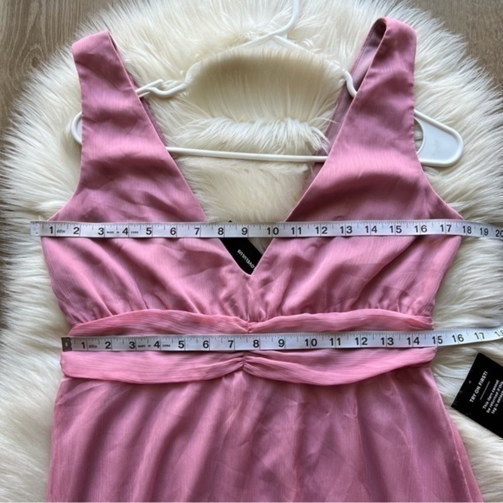 Lulu’s Stand By You Rose Pink Chiffon Sleeveless Maxi Dress - Picture 4 of 8